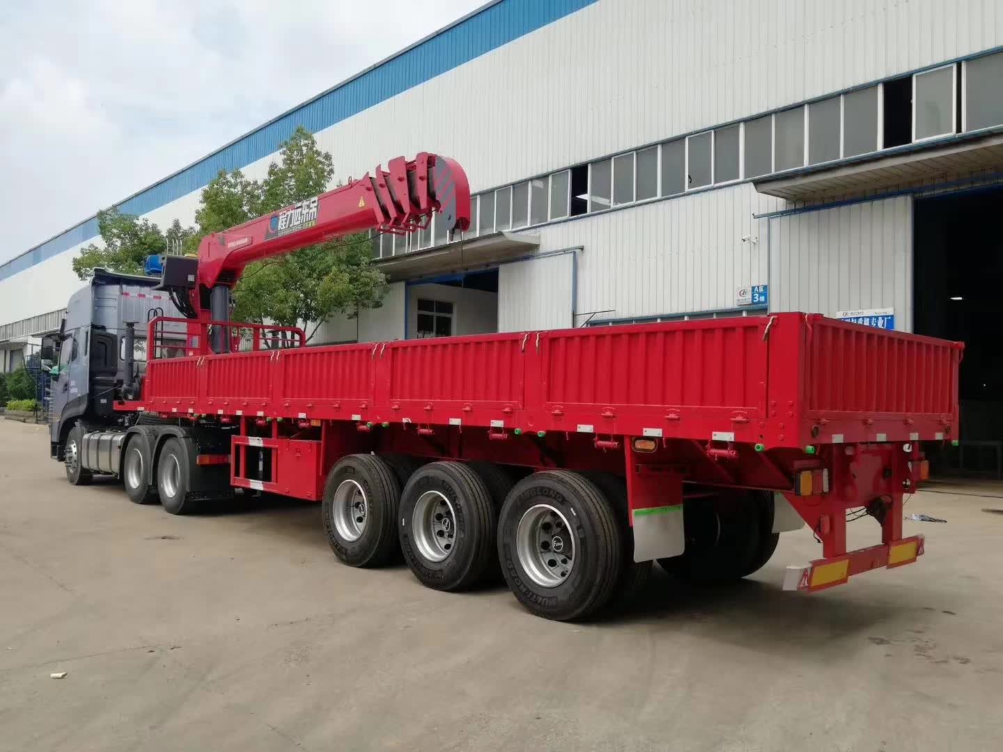 Dongfeng Tianlong Traction Headband Semi trailer 16 ton Truck mounted Crane