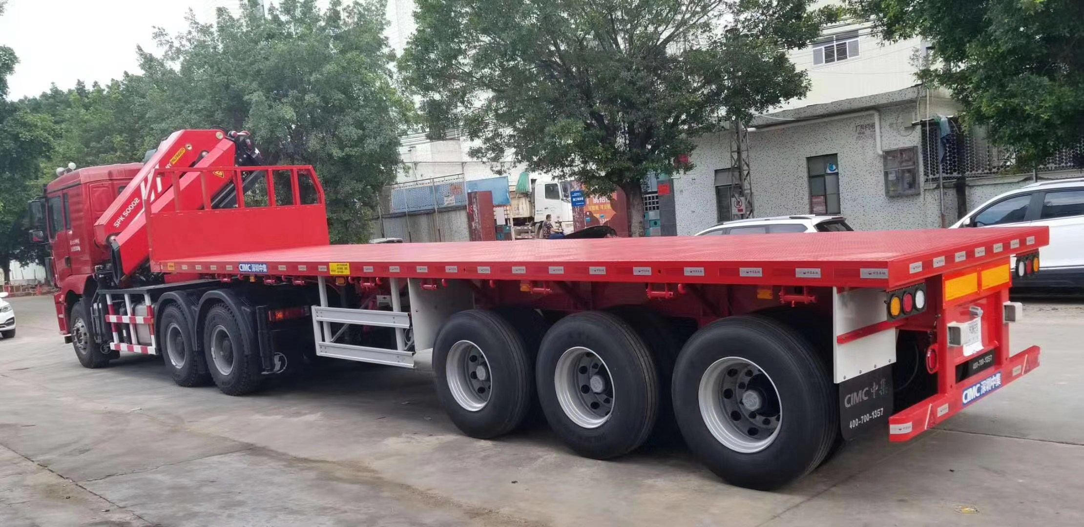 SHACMAN M3000 Traction Head Truck mounted Sany Parfiger 25 ton Folding Arm Crane