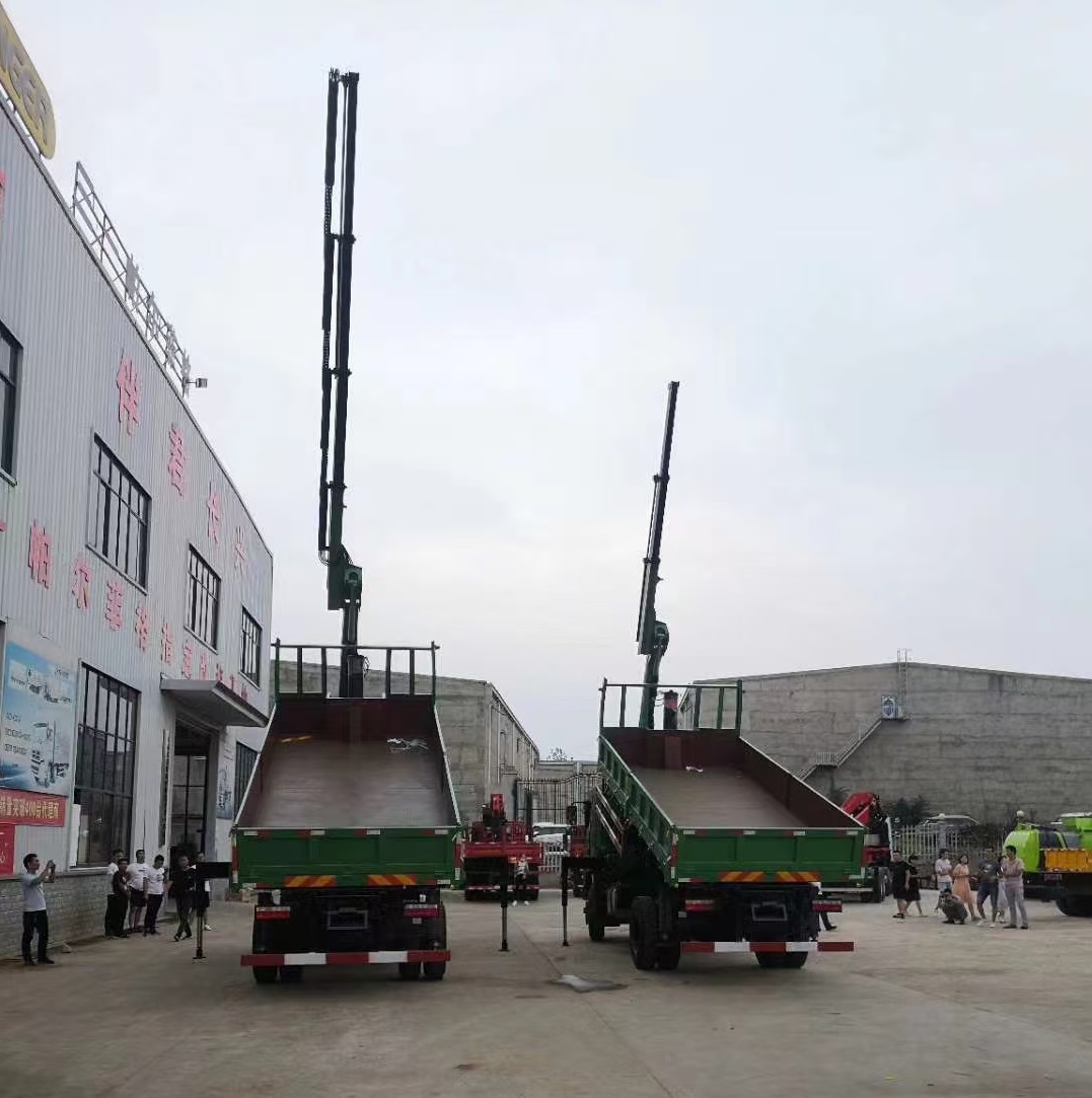 Dongfeng 7-ton folding arm sling 5-meter self dumping cargo compartment