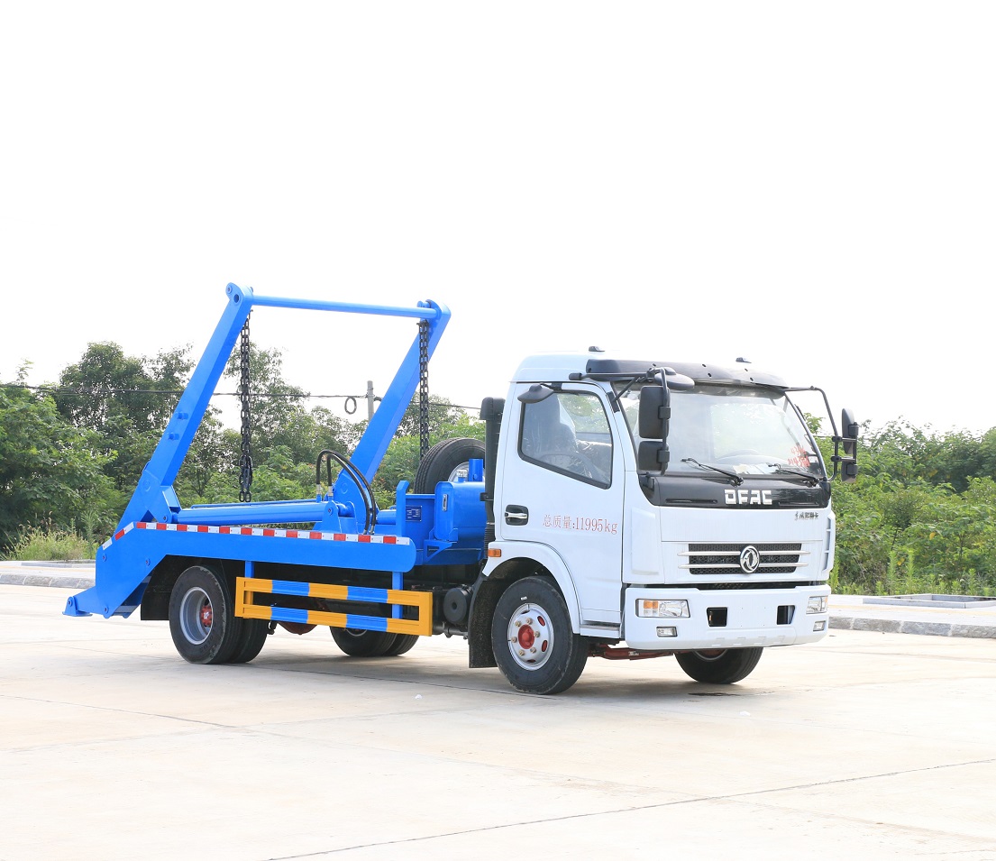 Shacman Dongfeng Low Price New small-scale 8m3 10cbm 6m3 Swing Arm Garbage Truck 4X2 Skip Loader Waste Collection Vehicle图片