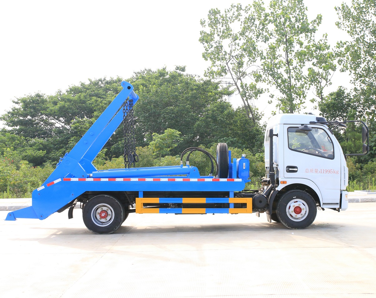 Shacman Dongfeng Low Price New small-scale 8m3 10cbm 6m3 Swing Arm Garbage Truck 4X2 Skip Loader Waste Collection Vehicle