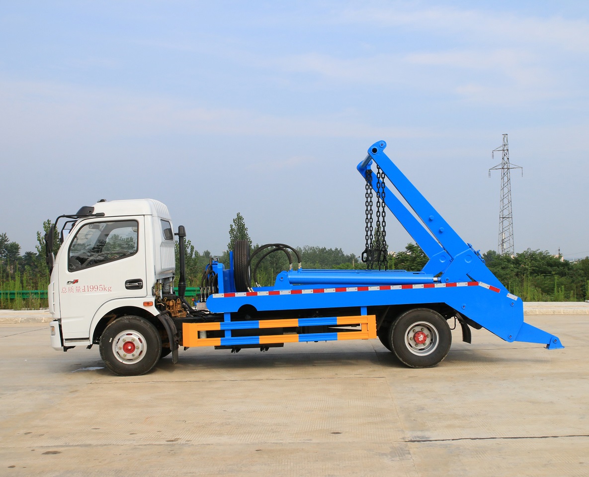 Shacman Dongfeng Low Price New small-scale 8m3 10cbm 6m3 Swing Arm Garbage Truck 4X2 Skip Loader Waste Collection Vehicle