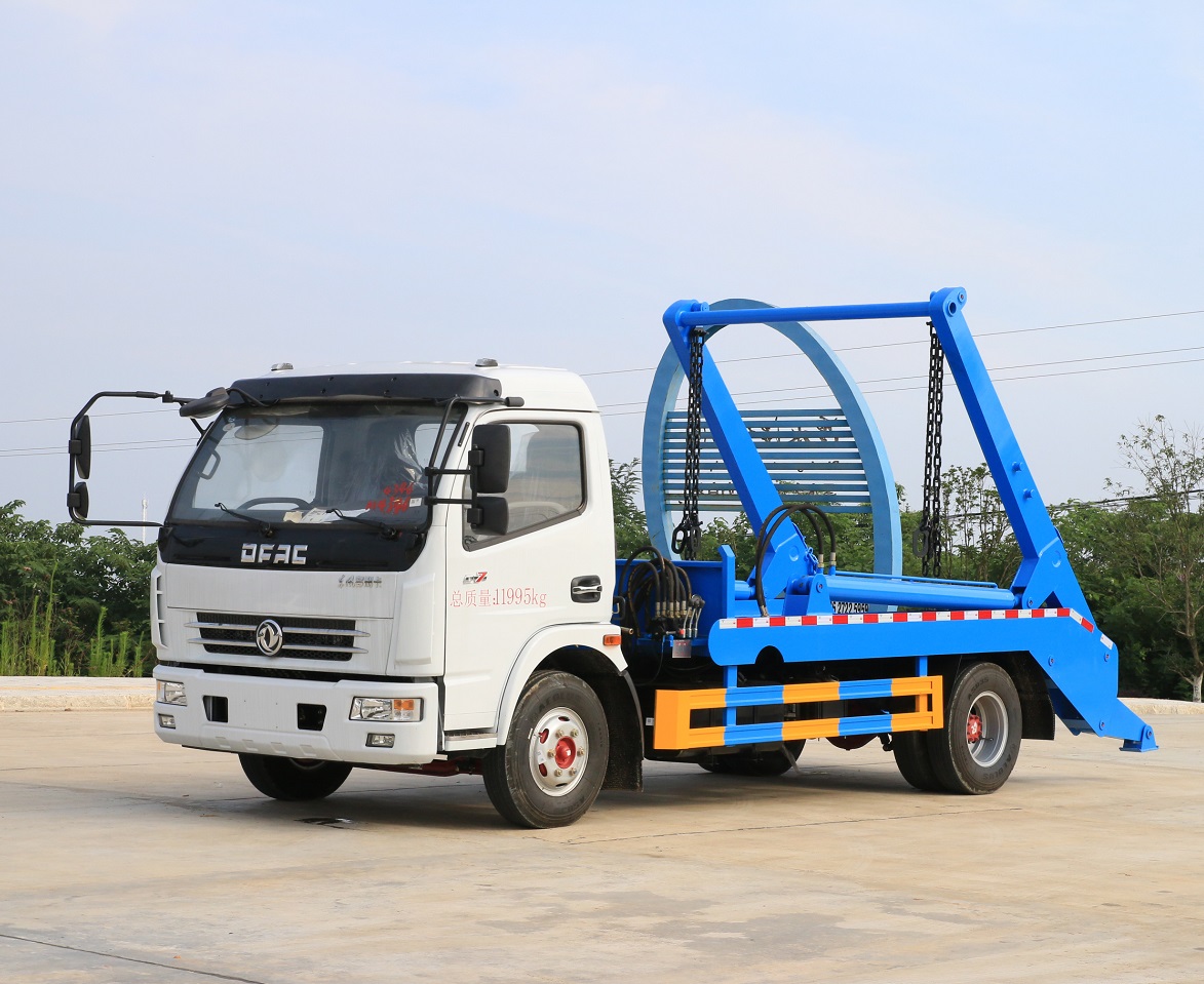 Shacman Dongfeng Low Price New small-scale 8m3 10cbm 6m3 Swing Arm Garbage Truck 4X2 Skip Loader Waste Collection Vehicle