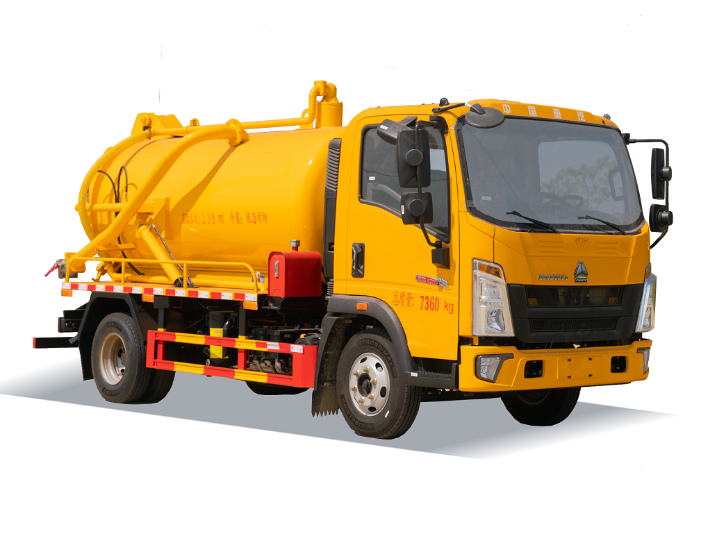 Sinotruk HOWO Cheap Price Small  4CBM 6CBM Sewage Suction Truck Vacuum Sewage Suction Truck图片