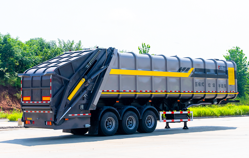 47m3 Heavy-Duty Semi-Trailer Compressed Garbage Transfer Vehicle