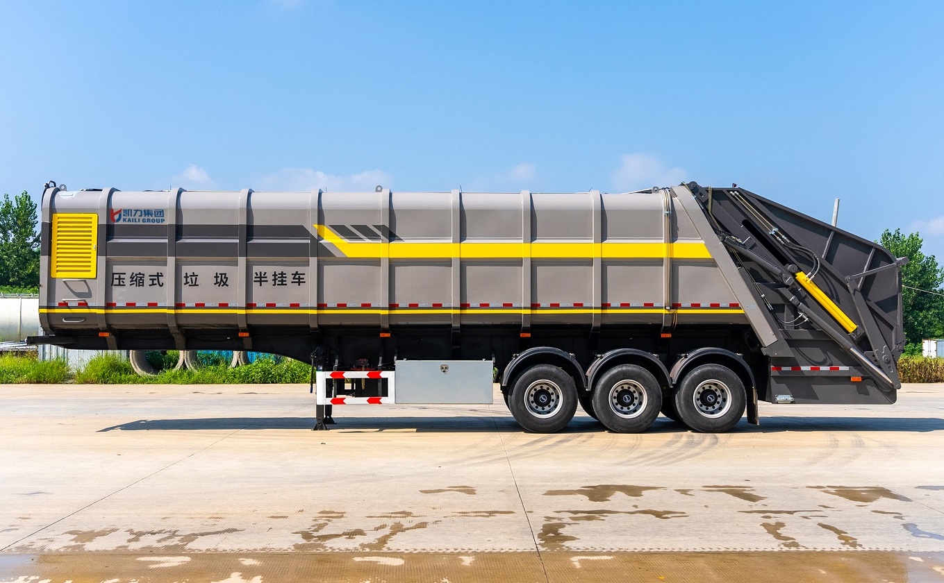 47m3 Heavy-Duty Semi-Trailer Compressed Garbage Transfer Vehicle
