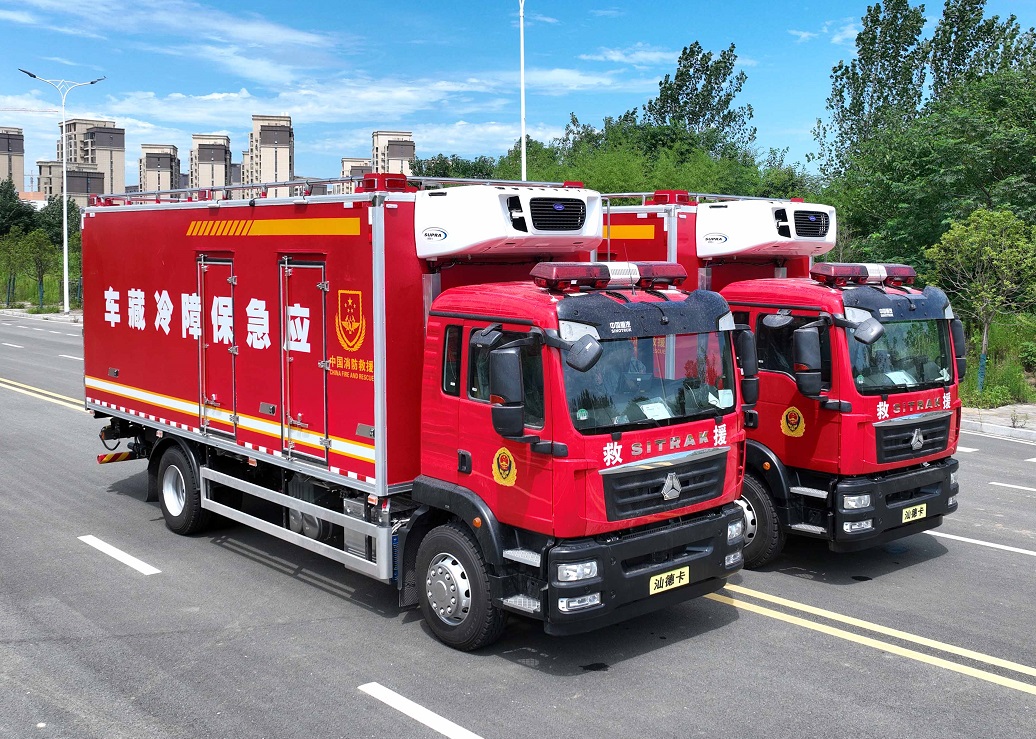 Sinotruk SANDKA 20Ft 40Ft 20T Howo 4x2 6x4 Fire Fighting Refrigeration Refrigerated Truck 6x6 Off Road Van Transport Truck