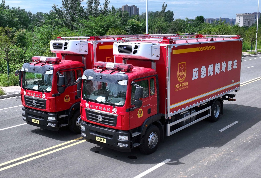 Sinotruk SANDKA 20Ft 40Ft 20T Howo 4x2 6x4 Fire Fighting Refrigeration Refrigerated Truck 6x6 Off Road Van Transport Truck