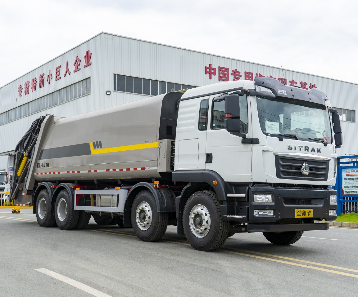 26 Cubic Sinotruk Compressed Garbage Truck Waste Collection Rear Loader Garbage Compactor Trucks with Swing Arm Garbage Bucket