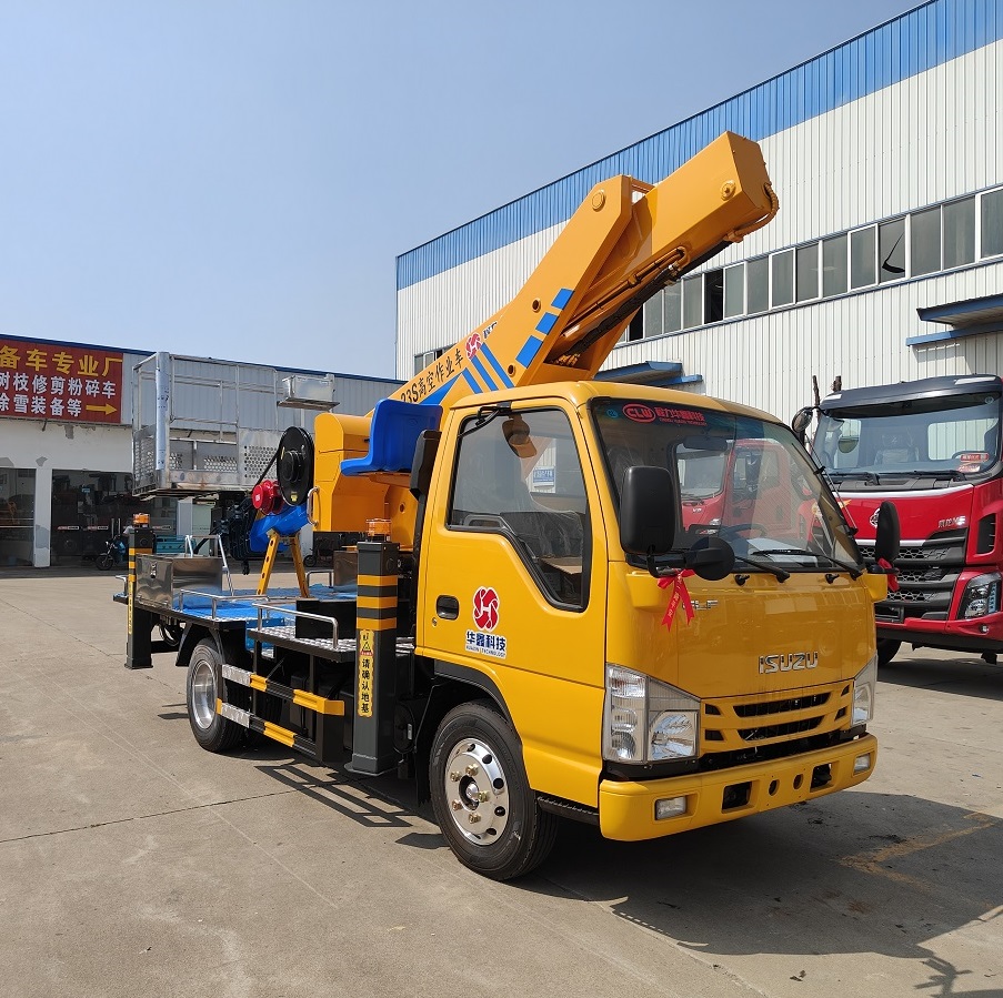 Cheap Price Direct ISUZU 4X2 FTR Straight Arm Telescopic Boom 23-28 Meters Hydraulic Aerial Cage Work Truck Aerial and High Rise Hydraulic Ladder Lift Sky Lift Truck